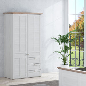 Illopa Iloppa 2 Door Wardrobe in Snowy Oak/Oak Nelson Furniture To Go 801tiqs823-j99 5904767878535 Enhance the ambiance of your home with the exquisite Illopa collection, a seamless fit for any living space. Its most outstanding feature lies in the array of shapes it offers, granting you the freedom to artistically arrange every room in your house, from the inviting hall to the cozy living room. The captivating combination of beautiful white and oak imbues your home with a sense of tranquility, fostering an