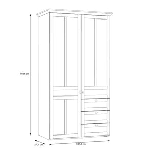 Illopa Iloppa 2 Door Wardrobe in Snowy Oak/Oak Nelson Furniture To Go 801tiqs823-j99 5904767878535 Enhance the ambiance of your home with the exquisite Illopa collection, a seamless fit for any living space. Its most outstanding feature lies in the array of shapes it offers, granting you the freedom to artistically arrange every room in your house, from the inviting hall to the cozy living room. The captivating combination of beautiful white and oak imbues your home with a sense of tranquility, fostering an