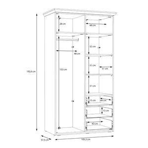 Illopa Iloppa 2 Door Wardrobe in Snowy Oak/Oak Nelson Furniture To Go 801tiqs823-j99 5904767878535 Enhance the ambiance of your home with the exquisite Illopa collection, a seamless fit for any living space. Its most outstanding feature lies in the array of shapes it offers, granting you the freedom to artistically arrange every room in your house, from the inviting hall to the cozy living room. The captivating combination of beautiful white and oak imbues your home with a sense of tranquility, fostering an