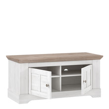 Load image into Gallery viewer, Illopa Storage Bench in Oak Nelson/Snowy Oak Furniture To Go 801tiqt021-j99 5904767838911 Enhance the ambiance of your home with the exquisite Illopa collection, a seamless fit for any living space. Its most outstanding feature lies in the array of shapes it offers, granting you the freedom to artistically arrange every room in your house, from the inviting hall to the cozy living room. The captivating combination of beautiful white and oak imbues your home with a sense of tranquility, fostering an atmosphe