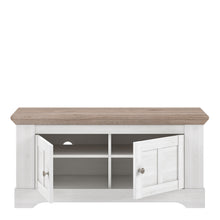 Load image into Gallery viewer, Illopa Storage Bench in Oak Nelson/Snowy Oak Furniture To Go 801tiqt021-j99 5904767838911 Enhance the ambiance of your home with the exquisite Illopa collection, a seamless fit for any living space. Its most outstanding feature lies in the array of shapes it offers, granting you the freedom to artistically arrange every room in your house, from the inviting hall to the cozy living room. The captivating combination of beautiful white and oak imbues your home with a sense of tranquility, fostering an atmosphe