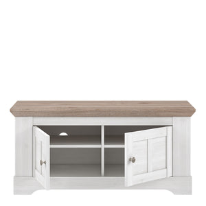 Illopa Storage Bench in Oak Nelson/Snowy Oak Furniture To Go 801tiqt021-j99 5904767838911 Enhance the ambiance of your home with the exquisite Illopa collection, a seamless fit for any living space. Its most outstanding feature lies in the array of shapes it offers, granting you the freedom to artistically arrange every room in your house, from the inviting hall to the cozy living room. The captivating combination of beautiful white and oak imbues your home with a sense of tranquility, fostering an atmosphe