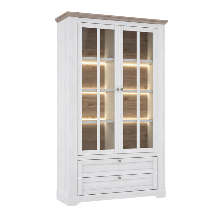 Illopa Iloppa Display Cabinet in Snowy Oak/Oak Nelson Furniture To Go 801tiqv722b-j99 5904767878481 Enhance the ambiance of your home with the exquisite Illopa collection, a seamless fit for any living space. Its most outstanding feature lies in the array of shapes it offers, granting you the freedom to artistically arrange every room in your house, from the inviting hall to the cozy living room. The captivating combination of beautiful white and oak imbues your home with a sense of tranquility, fostering a