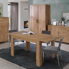 Load image into Gallery viewer, Malte Brun Extending Dining Table in Waterford Oak Furniture To Go 801tmst142-d84 5904767829605 Step into a world of refined beauty and exquisite charm with the noble Waterford Oak decor, an exceptional masterpiece that flawlessly imitates the allure of natural wood. Designed to infuse your interior with warmth and sophistication, this extraordinary creation is set to elevate your living space to new heights of opulence. Dimensions: 782mm x 1750mm x 852mm (Height x Width x Depth) 
 Modern Country Style 
 Ri