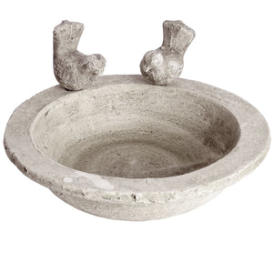 Bird Bath Large in CREAM Hill Interiors 9029 5050140902905 A perfect fit with neutral / stoneware trends Handcrafted Stunning natural stone effect finish Dimensions: 7cm x 30cm x 30cm Weight: 2.495kg Volume: 0.09CBM Stone effect bird bath with antiqued finish. This characterful stone effect bird bath will add an elegant touch to any outdoor space and provide a welcome watering hole to feathered friends. Available in two sizes, this is the large. Please note that this item is not 100% immune to extreme meteo