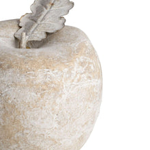 Load image into Gallery viewer, Stone Apple (Medium) in CREAM Hill Interiors 9039 5050140903902 A perfect fit with neutral / stoneware trends Handcrafted Stunning natural stone effect finish Dimensions: 14cm x 16cm x 16cm Weight: 1.66kg Volume: 0.1CBM Stone effect apple sculpture with antiqued finish. Medium Size.