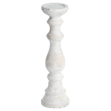 Load image into Gallery viewer, Large Stone Candle holder in CREAM Hill Interiors 9056 5050140905609 A perfect fit with neutral / stoneware trends Handcrafted Stunning natural stone effect finish Dimensions: 40cm x 12cm x 12cm Weight: 2.645kg Volume: 0.11CBM Suited perfectly for a neutral colour scheme, the Small Stone Candle Holder is finished in a stone effect and features subtle textures. Dress the centre of a tablescape with the collection of Stone Candle Holders, 9051 and 9058, for a complete look or place them on the mantelpiece.