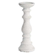 Load image into Gallery viewer, Medium Stone Candle Holder in CREAM Hill Interiors 9058 5050140905807 A perfect fit with neutral / stoneware trends Handcrafted Stunning natural stone effect finish Dimensions: 30cm x 11cm x 11cm Weight: 1.5kg Volume: 0.1CBM Suited perfectly for a neutral colour scheme, the Small Stone Candle Holder is finished in a stone effect and features subtle textures. Dress the centre of a tablescape with the collection of Stone Candle Holders, 9061 and 9056, for a complete look or place them on the mantelpiece.