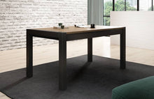 Load image into Gallery viewer, Aktiv Extending Dining Table 160cm Arte-N 24TWLK92 W160cm x H79cm x D90cm Colour: Oak Taurus Black Matt Three Adjustable Sizes: 160cm 200cm 240cm Extendable Dining Table Weight: 84kg Made from 16mm high-quality laminated board Matching Furniture Available Assembly Required Estimated Direct Home Delivery Time: 4-6 Weeks