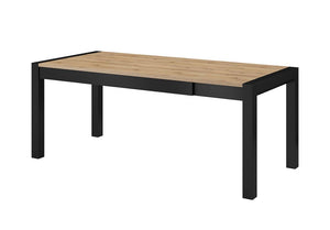 Aktiv Extending Dining Table 160cm Arte-N 24TWLK92 W160cm x H79cm x D90cm Colour: Oak Taurus Black Matt Three Adjustable Sizes: 160cm 200cm 240cm Extendable Dining Table Weight: 84kg Made from 16mm high-quality laminated board Matching Furniture Available Assembly Required Estimated Direct Home Delivery Time: 4-6 Weeks