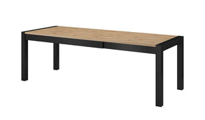 Aktiv Extending Dining Table 160cm Arte-N 24TWLK92 W160cm x H79cm x D90cm Colour: Oak Taurus Black Matt Three Adjustable Sizes: 160cm 200cm 240cm Extendable Dining Table Weight: 84kg Made from 16mm high-quality laminated board Matching Furniture Available Assembly Required Estimated Direct Home Delivery Time: 4-6 Weeks