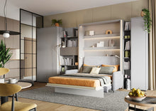 Load image into Gallery viewer, Bed Concept BC-29 Wall Shelf 92cm Arte-N BED CONCEPT BC-29 WM W92cm x H25cm x D33cm Colour: White Matt  White Gloss [Matt Carcass] Oak Artisan Grey Two Closed Compartments Weight: 12kg Matching Furniture Available  Made from 16mm high-quality laminated board Assembly Required  Estimated Direct Home Delivery Time: 2 - 3 Weeks Fixings for wall mounting are not included as specific ones will be required for your type of wall
