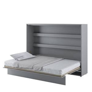 BC-04 Horizontal Wall Bed Concept 140cm Arte-N BED CONCEPT BC-04 G Practical, comfortable multi-functional – these are the traits that make BC-04 st out from the herd. Packed within it is a single bed with a metal slatted base duvet straps included to keep everything neat tidy. The built-in shelves ensure the user have their favourite books or bedtime diary within their reach, when the bed is closed, the shelving space is hidden for privacy. W211cm x H157cm x D46cm when folded D168cm when unfolded Functiona