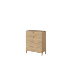 Load image into Gallery viewer, Cozy Chest Of Drawers 92cm Arte-N COZY CZ-03 W92cm x H116cm x D40cm Colour: Oiled Oak Four Drawers Weight: 50kg Matching Furniture Available  Made from 16mm high-quality laminated board Assembly Required Estimated Direct Home Delivery Time: 3 - 4 Weeks