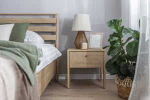 Cozy Bedside Table 45cm Arte-N COZY CZ-05 W45cm x H46cm x D40cm Colour: Oiled Oak One Drawer USB USB-C Charging Port Included Weight: 10kg Matching Furniture Available  Made from 16mm high-quality laminated board Assembly Required Estimated Direct Home Delivery Time: 3 - 4 Weeks