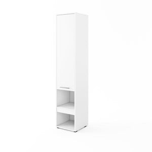CP-07 Tall Storage Cabinet for Vertical Wall Bed Concept Arte-N CONCEPT CP-07 G This item is perfect for providing maximum bedroom space especially in small rooms which makes it a great addition to your home.  W45cm x H217cm x D46cm This cabinet perfectly matches our vertical Concept wall beds LED lighting strip is included Provides shelving storage includes a drawer The carcass is made from solid 22mm laminated board Weight: Matt Version: 60kg Gloss Version: 61kg Estimated Direct Home Delivery Time: 3-5 We