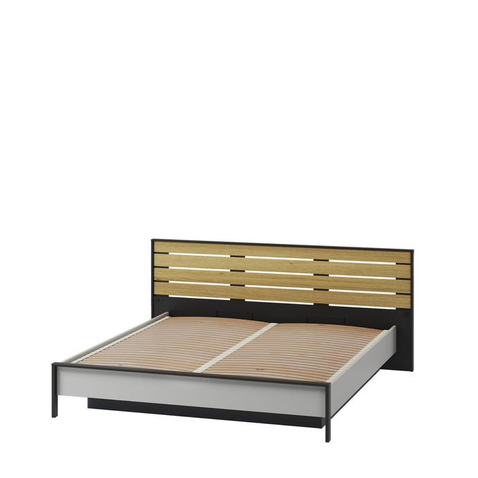Gris Ottoman Bed [EU Super King] Arte-N GRIS GS-02-180 W212cm x H92cm x D211cm Bed Size: 180 x 200cm [EU Super King] Colour: Grey Black Underbed Storage LED Lighting Included Pneumatic Opening Closing Mattress Not Included Matching Furniture Available Made from 16mm high-quality laminated board Assembly Required Weight: 123kg Estimated Direct Home Delivery Time: 3 - 4 Weeks