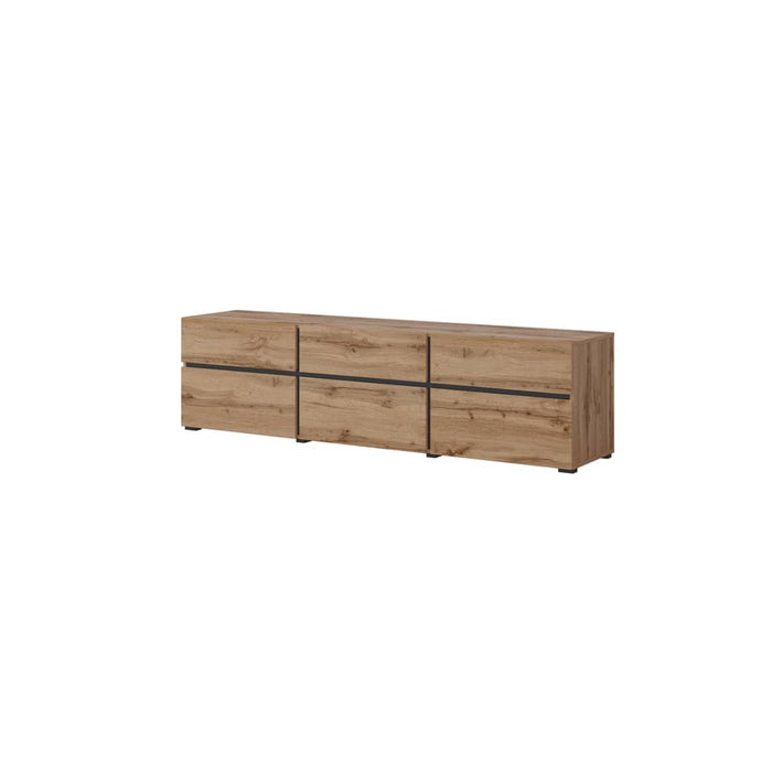 Kross 41 TV Cabinet 180cm Arte-N 249WMY41 W180cm x H48cm x D40cm Colour: Congo White Oak Wotan Three Hinged Doors  Three Drawers Maximum Weight Capacity: 40kg Matching Furniture Available  Weight: 48kg Made from 16mm high-quality laminated board Assembly Required Estimated Direct Home Delivery Time: 4 - 5 Weeks