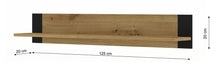 Load image into Gallery viewer, Mondi Wall Shelf 125cm Arte-N MONDI-C-OA W125cm x H20cm x D20cm Colour: Oak Artisan White ABS Edging Weight: 7kg Matching Furniture Available  Made from 16mm high-quality laminated board Assembly Required Estimated Direct Home Delivery Time: 3 - 4 Weeks Fixings for wall mounting are not included as specific ones are required for your type of wall