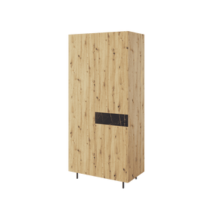 Marmo MR-01 Tall Cabinet 92cm Arte-N MARMO MR-01 W92cm x H200cm x D52cm Colour: Oak Artisan San Sebastian Two Hinged Doors Six Shelves Hanging Rail Metal Legs Soft-Close Weight: 82kg Made from 16mm high-quality laminated board Assembly Required Estimated Direct Home Delivery Time: 2-4 Weeks