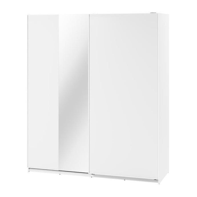 Maxi MX-04 Sliding Door Wardrobe 200cm Arte-N MAXI MX-04-WM W200cm x H235cm x D71cm Colour: White Two Sliding Doors  Five Shelves Two Hanging Rails Optional Additional Shelves Available  Optional LED Frame Available  Matching Furniture Available Made from 16mm high-quality laminated board Assembly Required Weight: 209kg Estimated Direct Home Delivery Date: 3 - 4 Weeks