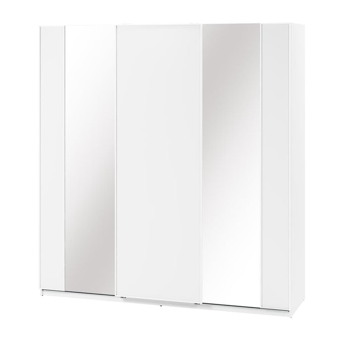 Maxi MX-05 Sliding Door Wardrobe 220cm Arte-N MAXI MX-05-WM W220cm x H235cm x D71cm Colour: White Three Sliding Doors  Eight Shelves Three Hanging Rails Optional Additional Shelves Available  Optional LED Frame Available  Matching Furniture Available Made from 16mm high-quality laminated board Assembly Required Weight: 241kg Estimated Direct Home Delivery Date: 3 - 4 Weeks