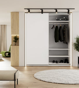 Maxi LED Frame Arte-N MAXI MX-08-WM W10cm x H235cm x D20cm Compatible With Maxi Sliding Door Wardrobes Assembly Required
