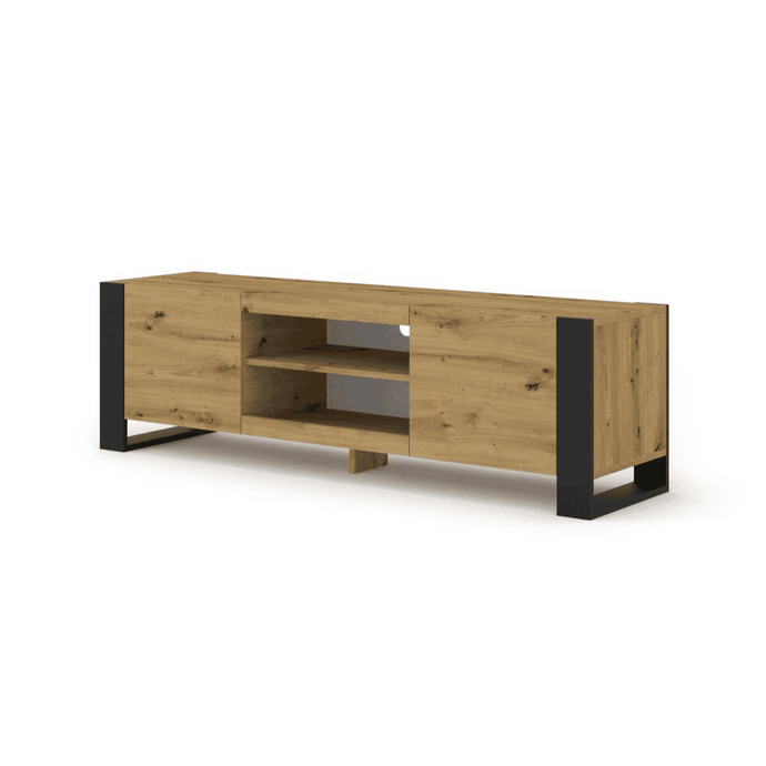 Mondi TV Cabinet 158cm Arte-N MONDI-RTV158-OA W158cm x H47cm x D40cm Colour: Oak Artisan White Two Hinged Doors One Shelf Cable Management System ABS Edging Weight: 29kg Matching Furniture Available  Made from 16mm high-quality laminated board Assembly Required Estimated Direct Home Delivery Time: 3 - 4 Weeks