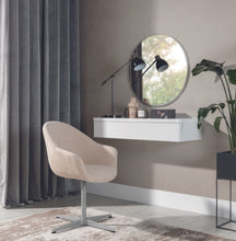 Load image into Gallery viewer, Navene Floating Dressing Table 100cm Arte-N NAVENE-NV-02-BLP W100cm x H20cm x D38cm Colour: Front: Black Gloss Carcass: Black Matt Front: White Gloss Carcass: White Matt Two Drawers ABS Edging Weight: 25kg Matching Furniture Available Made from 32mm 16mm high-quality laminated board Assembly Required Estimated Direct Home Delivery Time: 3 - 5 Weeks Fixings for wall mounting are not included as specific ones will be required for your type of wall
