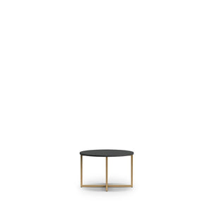 Pula Coffee Table 60cm Arte-N PL-03-GNT W60cm x H39cm x D60cm Colour: Navy Black Portl Ash Gold Metal Legs Hles Weight: 7kg Matching Furniture Available  Made from 16mm high-quality laminated board Assembly Required Estimated Direct Home Delivery Time: 3 - 4 Weeks