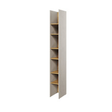 Load image into Gallery viewer, Teen Flex TF-03 Bookcase 27cm Arte-N TEEN FLEX TF-03 W27cm x H218cm x D40cm Colour: Silk Flou Oak Hickory Six Shelves Weight: 32kg Matching Furniture Available Made from 16mm high-quality laminated board Assembly Required Estimated Direct Home Delivery Time: 3-4 Weeks