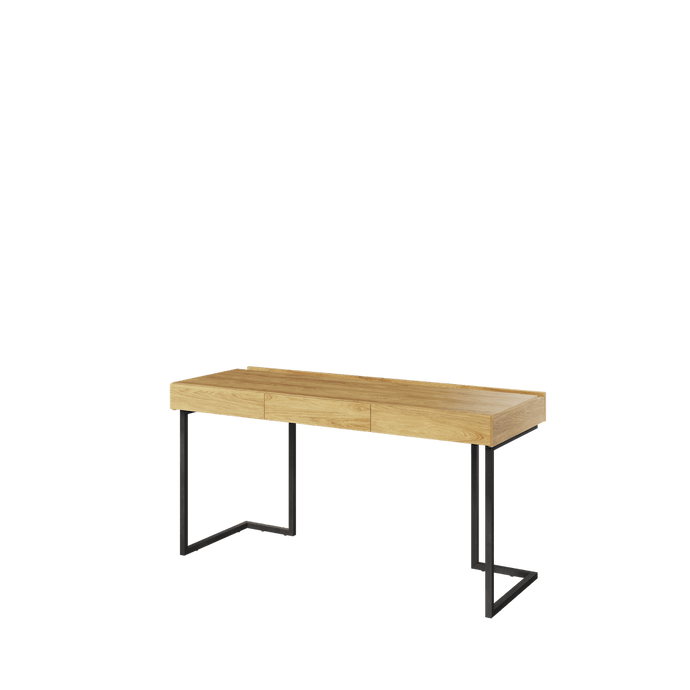 Teen Flex Desk 150cm Arte-N TEEN FLEX TF-04+TF-15 W150cm x H76cm x D61cm Colour: Oak Hickory Raw Steel Three Drawers Metal Legs Weight: 36kg Matching Furniture Available Made from 16mm high-quality laminated board Assembly Required Estimated Direct Home Delivery Time: 3-4 Weeks