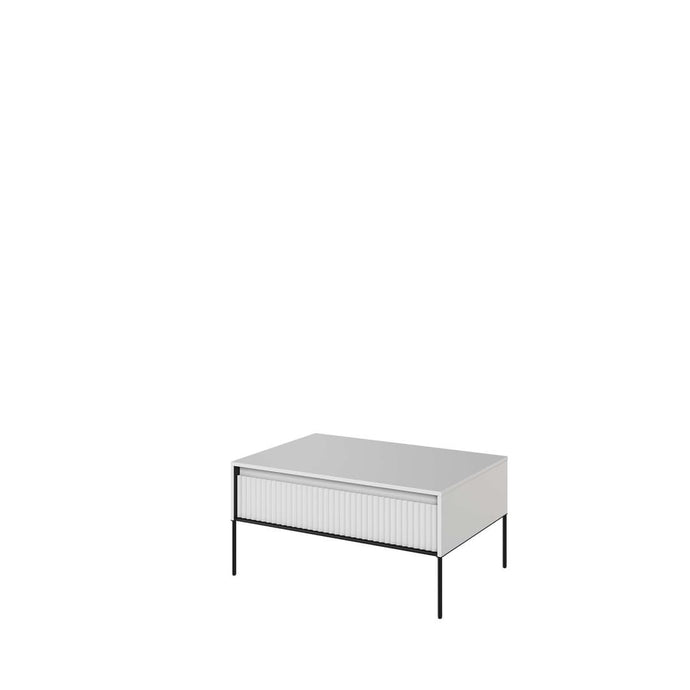 Trend TR-09 Coffee Table 100cm Arte-N TREND TR-09-BM 
Dimensions: W100cm x H50cm x D70cm
One Pull-Down Door

Push-To-Open System
Closed Storage Compartment
Black Metal Legs
Weight: 28kg
Matching Furniture Available 
Made from 16mm high-quality laminated board
Assembly Required
See 