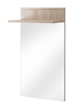 Load image into Gallery viewer, Armario Mirror Panel Arte-N DS. AR TYP E This mirror with shelf is a wonderful addition to any room in your home. Featuring a simple yet beautiful design, it helps to visually enlarge the space, creating an airy look. Thanks to its practical shelf above, you can also put away your favourite things there, or even use it for storing accessories that will help you during the occasional primping sessions. W60cm x H104cm x D25cm Colour: Oak Sonoma Shelf [Maximum 2kg Weight Limit] Mirror Matching Furniture Availa