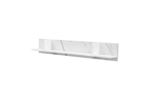 Veroli 02 Wall Shelf 135cm Arte-N VEROLI-VR-02-W 
Dimensions: W135cm x H20cm x D15cm
Colour:

White Marble &amp; White Matt
Black Marble &amp; Black Matt

Weight: 7kg
Matching Furniture Available
Made from 16mm high-quality laminated board
Assembly Required
See "Shipping" Tab above for delivery times

Fixings for wall mounting are not provided as specific ones are required for your type of wall