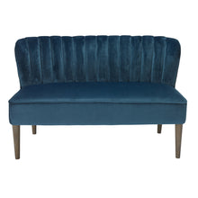Load image into Gallery viewer, Bella 2 Seater Sofa Midnight Blue LPD BELSOFABLUE 5036464061238 Crushed Velvet Colour: Blue Dimensions: 795mm x 1300mm x 680mm