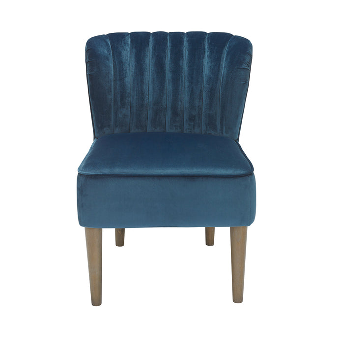 Bella Chair Midnight Blue LPD BELCHABLUE 5036464061207 Crushed Velvet Colour: Blue Dimensions: 795mm x 600mm x 680mm