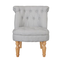 Load image into Gallery viewer, Charlotte Chair Blue LPD CHARLOTBLUE 5036464006512 Linen Fabric Colour: Duck Egg Blue Dimensions: 690mm x 770mm x 640mm