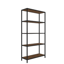 Load image into Gallery viewer, Ealing Bookcase LPD EALBOOK 5036464073095 Pine Colour: Vintage Pine Dimensions: 1600mm x 800mm x 360mm Restore some order to your living space with our new Ealing storage and occasional range. Black metal with rustic wood effect panels ensure a vintage chic vibe to your decor in a range of 7 versatile pieces.