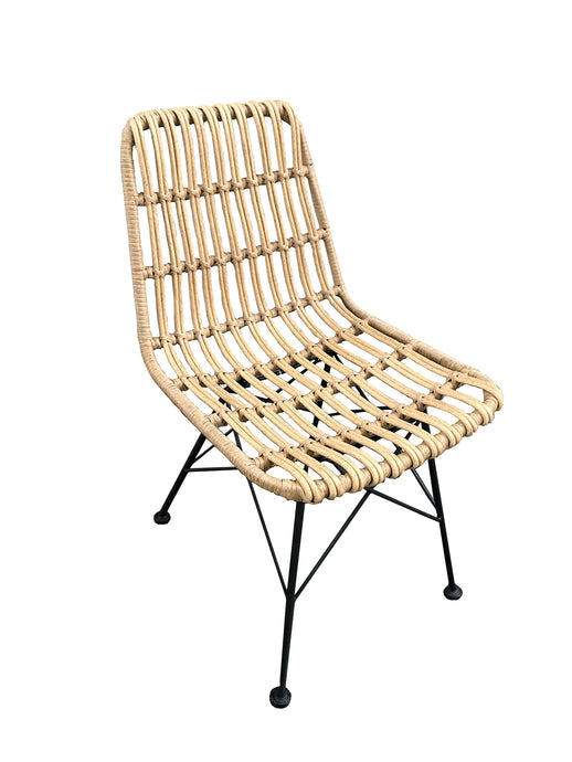 Hadley Dining Chair (Pack Of 2) LPD HADLCHA 5036464066240 Colour: Brown Dimensions: 820mm x 490mm x 580mm The Hadley is a retro looking and extraordinary collection. Crafted from poly woven rattan, this seat will bring comfort to your home. With bold, black metal legs, the contrast against the rattan gives the vintage style a contemporary twist. This special dining chair is a great way to introduce nature into your home. The material of the Hadley is natural so will develop its own unique character over tim