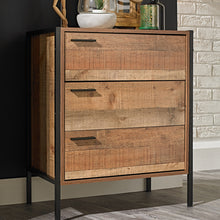 Load image into Gallery viewer, Hoxton-3-Drawer-Chest-Distressed-Oak-Effect-2.jpg