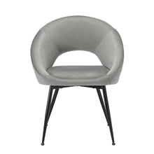 Load image into Gallery viewer, Lulu Dining Chair Grey (Pack of 2) LPD LULUGREY 5036464074337 Velvet Colour: Grey Dimensions: 800mm x 655mm x 635mm The Lulu velvet dining chair brings together comfort, style and softness with its on trend cut out back. Upholstered in plush velvet available in a choice of soft pink, pale grey or classic black. Sold in packs of 2.