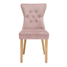 Load image into Gallery viewer, Naples Dining Chair Blush Pink (Pack of 2) LPD NAPLESBLUSH 5036464073750 Velvet Colour: Pink Dimensions: 920mm x 460mm x 630mm Velvet style fabric chair with solid ash legs. Available in six colours.