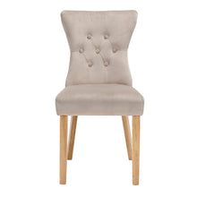 Load image into Gallery viewer, Naples Dining Chair Champagne (Pack of 2) LPD NAPLESCHAMP 5036464073767 Velvet Colour: Champagne Dimensions: 920mm x 460mm x 630mm Velvet style fabric chair with solid ash legs. Available in six colours.