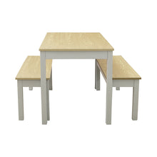 Load image into Gallery viewer, Ohio Dining Set Oak-Grey LPD OHIOGREY 5036464063164 Colour: Grey Dimensions: 750mm x 1190mm x 700mm The Ohio dining set is designed to seat 4 people. Its contemporary and compact in design and makes a stylish addition to the kitchen or dining area. Available in Oak and Oak Grey.