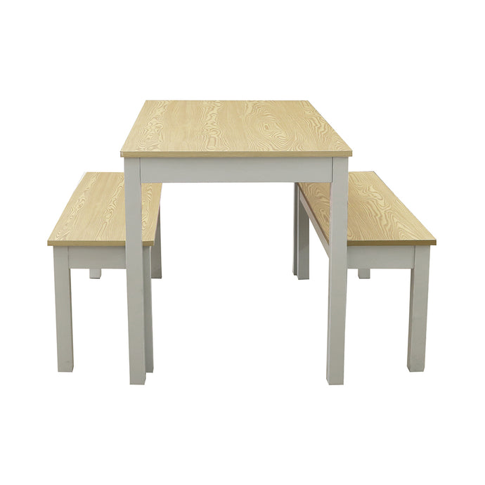 Ohio Dining Set Oak-Grey LPD OHIOGREY 5036464063164 Colour: Grey Dimensions: 750mm x 1190mm x 700mm The Ohio dining set is designed to seat 4 people. Its contemporary and compact in design and makes a stylish addition to the kitchen or dining area. Available in Oak and Oak Grey.