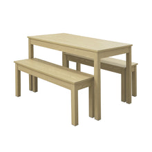 Load image into Gallery viewer, Ohio Dining Set Oak LPD OHIOOAK 5036464063157 Colour: Oak Dimensions: 750mm x 1190mm x 700mm The Ohio dining set is designed to seat 4 people. Its contemporary and compact in design and makes a stylish addition to the kitchen or dining area. Available in Oak and Oak Grey.