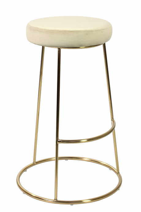 Opera Bar Stool Champagne (PK 2) LPD OPERACHAMP 5036464065519 Colour: Champagne Dimensions: 735mm x 465mm x Available as a pack of two, the Opera bar stool is the perfect solution to creating a socialising space in any room of your home whether it be your home bar or your breakfast bar. Made from velvet, this adds a vintage look but using the stylish champagne colour, gives the stool a modern twist. The cosy velvet is soft to touch and is a comfortable stool which heightens your interior design. Standing on