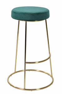 Opera Bar Stool Dark Teal (PK 2) LPD OPERATEAL 5036464065502 Colour: Teal Dimensions: 735mm x 465mm x Available as a pack of two, the Opera bar stool is the perfect solution to creating a socialising space in any room of your home whether it be your home bar or your breakfast bar. Made from velvet, this adds a vintage look but using the bright coloured teal, gives the stool a modern twist. The cosy velvet is soft to touch and is a comfortable stool which heightens your interior design. Standing on sophistic