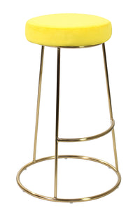 Opera Bar Stool Yellow (PK 2) LPD OPERAYELL 5036464065526 Colour: Yellow Dimensions: 735mm x 465mm x Available as a pack of two, the Opera bar stool is the perfect solution to creating a socialising space in any room of your home whether it be your home bar or your breakfast bar. Made from velvet, this adds a vintage look but using the bright coloured yellow, gives the stool a modern twist. The cosy velvet is soft to touch and is a comfortable stool which heightens your interior design. Standing on sophisti